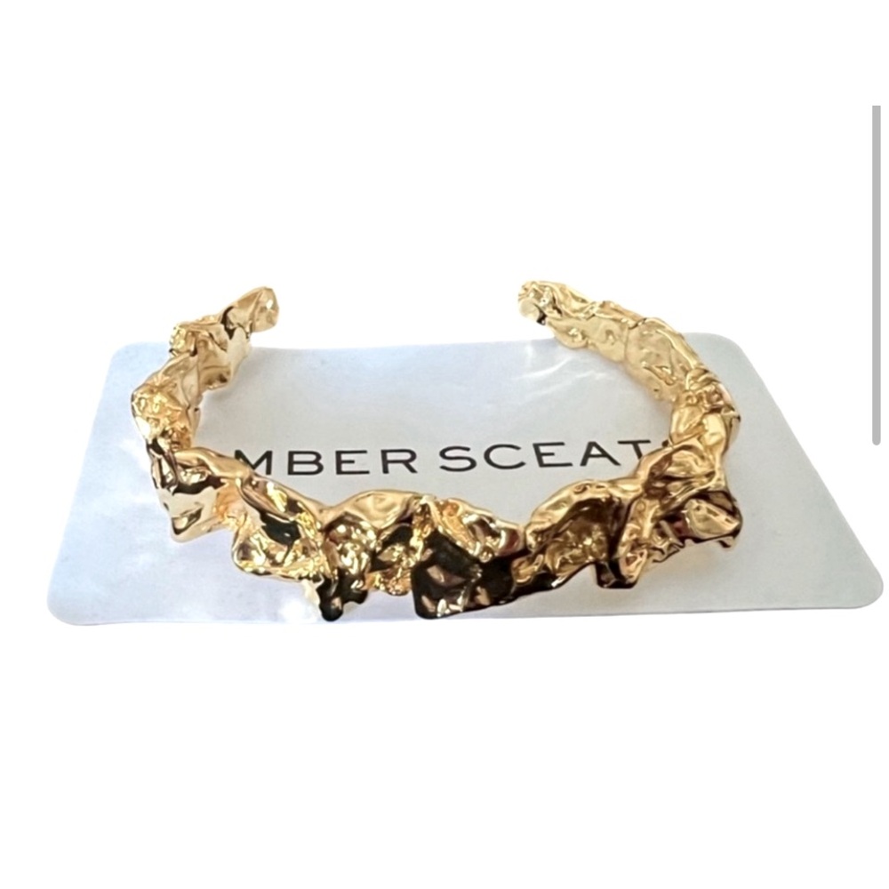 COPY - NWT Amber Sceats One Size 24k Gold Plated Emery Cuff